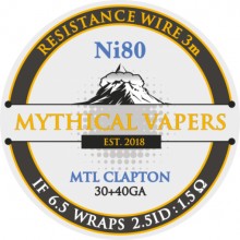 Σύρμα MTL Clapton Ni80 By Mythical Vapers 3m (Nichrome)