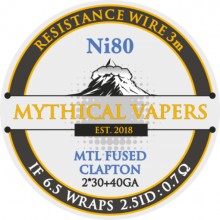 Σύρμα MTL Fused Clapton Ni80 By Mythical Vapers 3m (Nichrome)